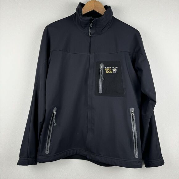 Mountain Hardwear Conduit Softshell Full Zip Jacket Black Men's Size Medium - Picture 1 of 9